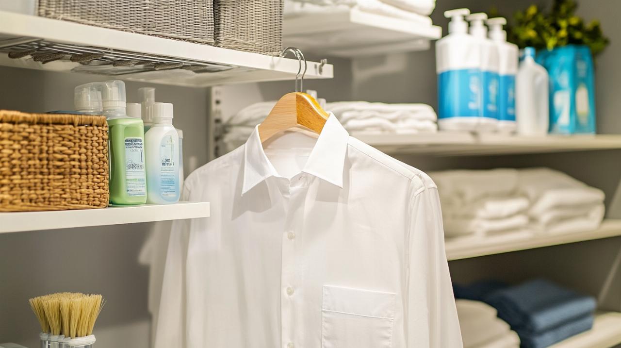 Temperatura ideal del agua para blanquear una camisa y limpiar un cuello de camisa amarillento sin dañar el tejido